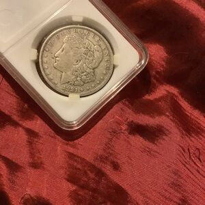 1921 Morgan Silver Dollar in Graded Plastic Holder - Silver